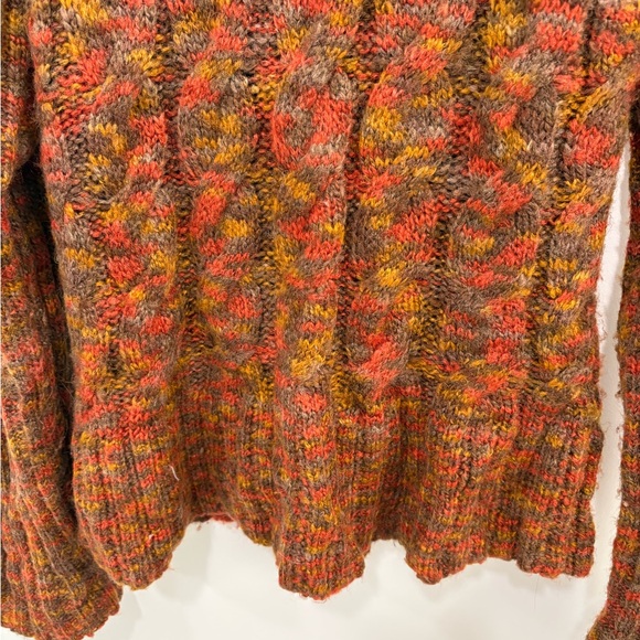 Prana Multicolor Wool Blend Cable Knit Cowl Neck Cardigan Size Small - Picture 16 of 16